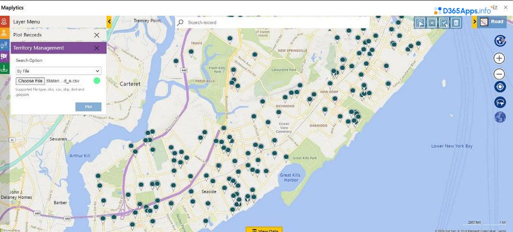 Designing custom territories using postal codes