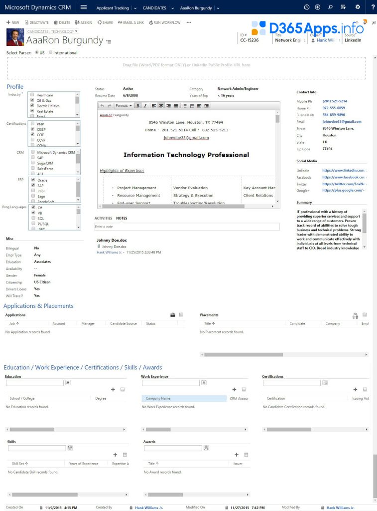 Dynamics ATS CRM Review CRM integrations diagram