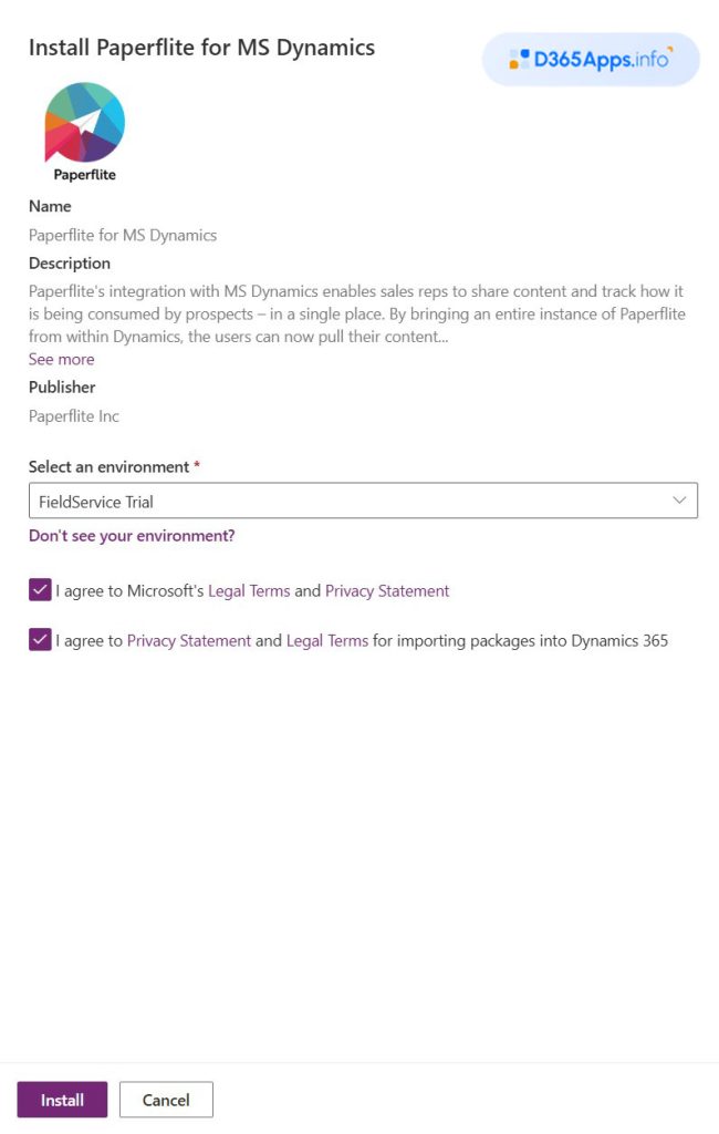 Paperflite for MS Dynamics Install and Configure
