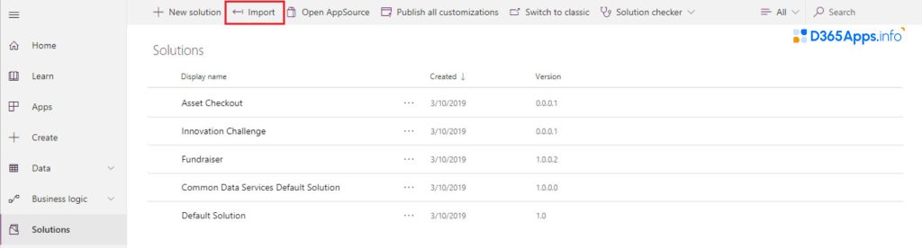 dynamics-365-solution-import