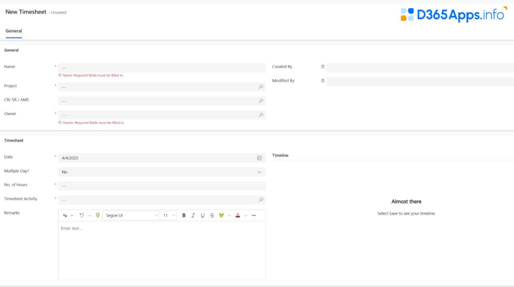 Timesheet App for MS Dynamics Review Power BI Reports