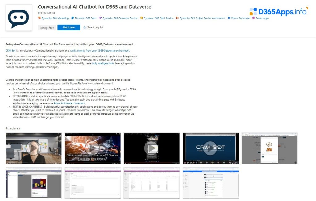 Top AI and Machine Learning Dynamics Apps AI Chatbot for D365 and Dataverse