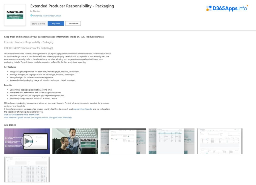 Top Analytics MS Dynamics Apps Extended Producer Responsibility – Packaging