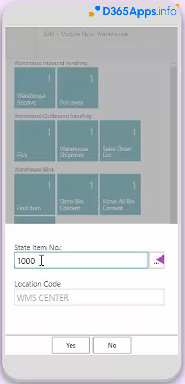 Warehouse Mobile for MS Dynamics App Review Flow Configuration