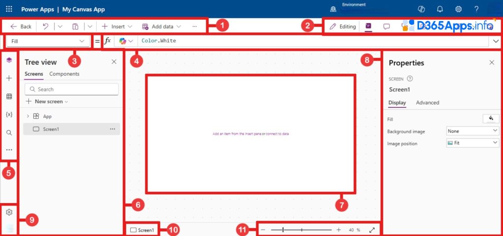 Canvas Apps Briefing Solution Review interface