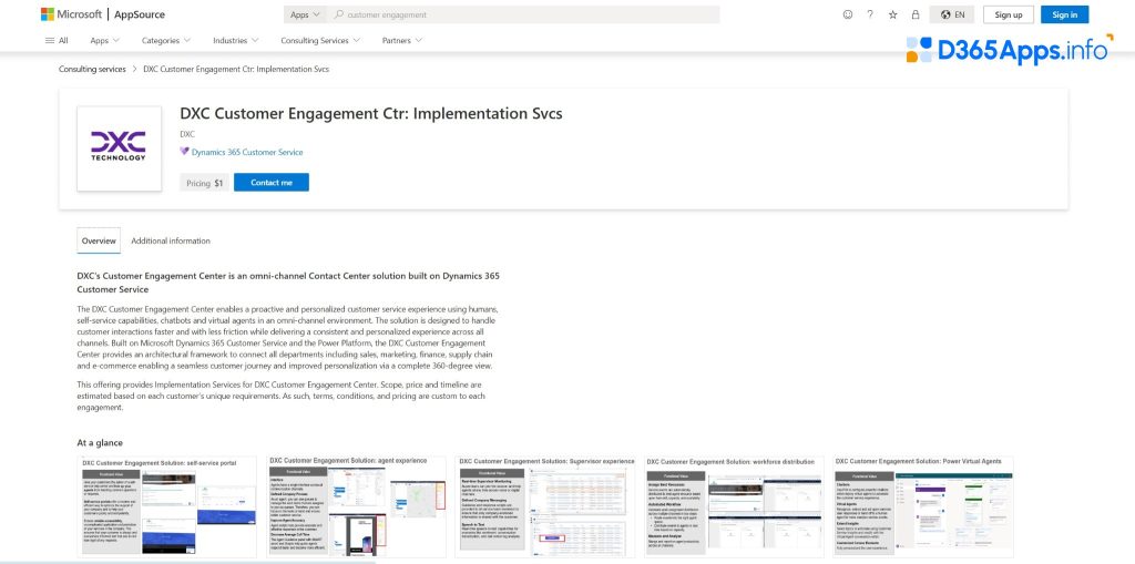 DXC Customer Engagement Ctr Implementation Svcs Custom Pricing Implementation Workflow