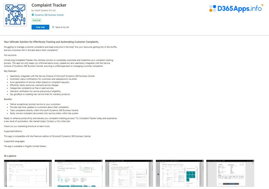 Dynamics 365 Apps for Energy Complaint Tracker