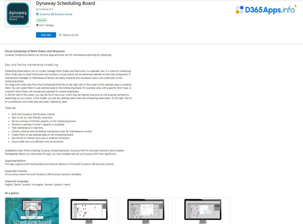 Dynamics 365 Apps for Energy Dynaway Scheduling Board