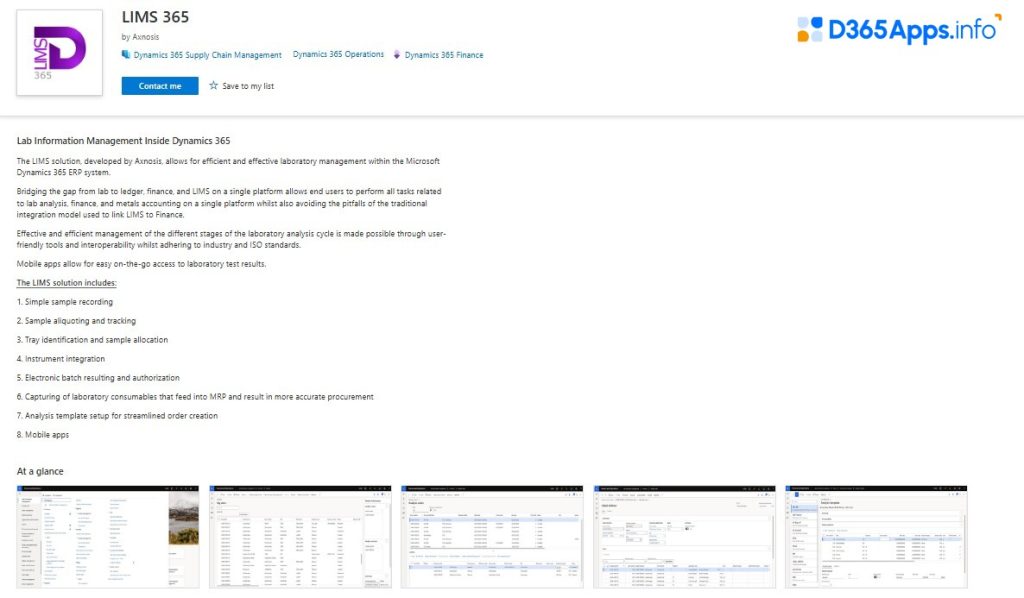Dynamics 365 Apps for Energy LIMS 365