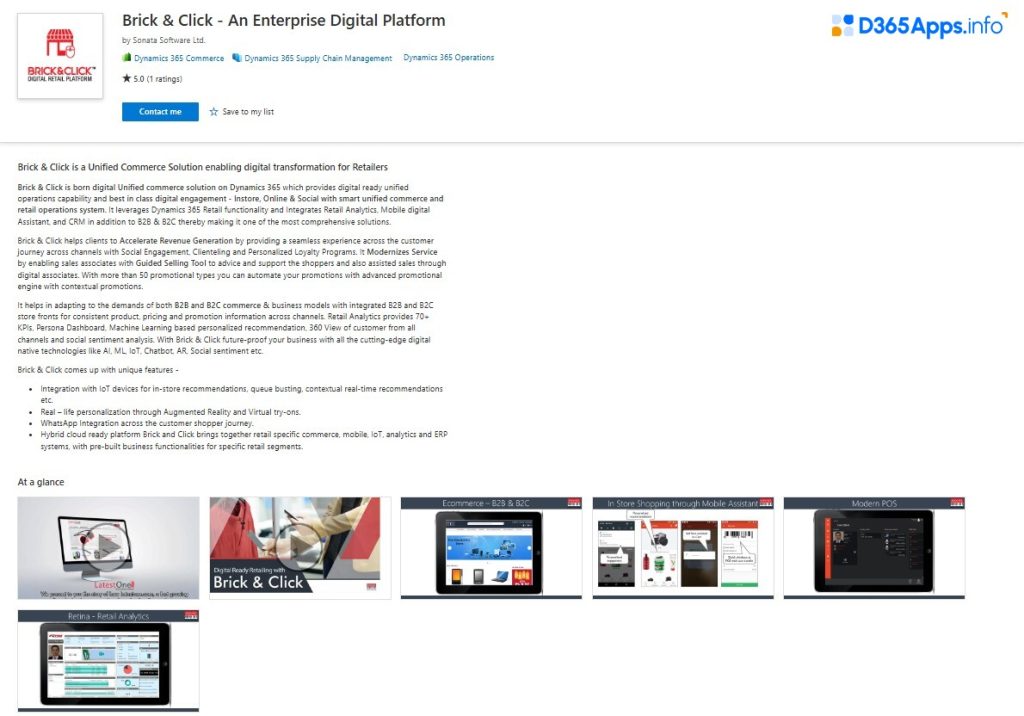 Dynamics Apps Retail Consumer Goods Industry Brick & Click An Enterprise Digital Platform