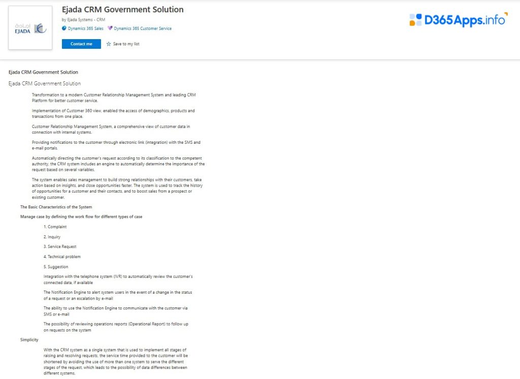 Dynamics Apps for Government Ejada CRM Government Solution