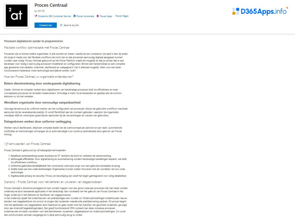 Dynamics Apps for Government Proces Centraal