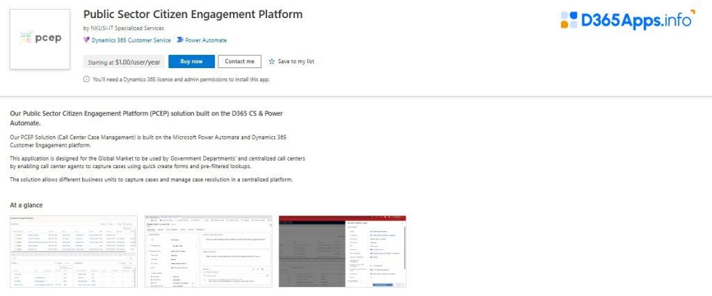 Dynamics Apps for Government Public Sector Citizen Engagement Platform