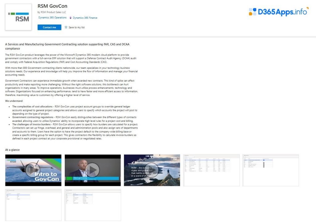 Dynamics Apps for Government RSM GovCon