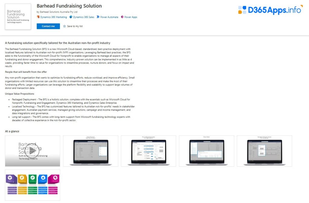 Dynamics Apps for Nonprofit & IGO Industry Barhead Fundraising Solution
