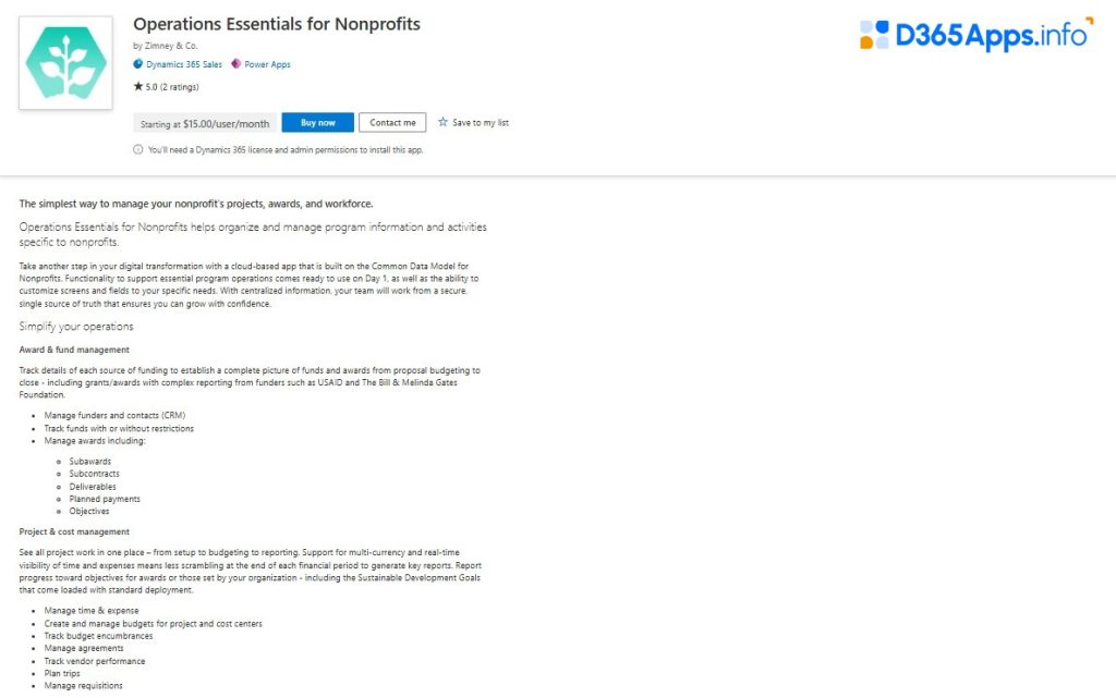 Dynamics Apps for Nonprofit & IGO Industry Operations Essentials for Nonprofits