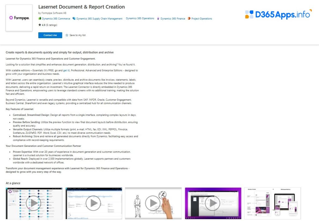 Top Customer Service Dynamics Apps Lasernet Document & Report Creation