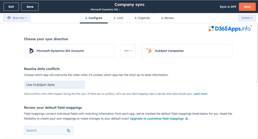HubSpot Dynamics Integration Sync Direction & Priority