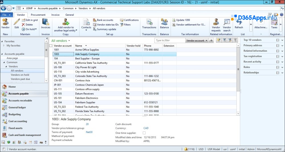 Microsoft Dynamics AX 2012 user interface customizations