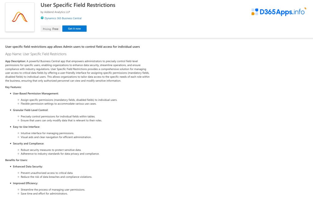 Top Dynamics Apps for Defense Intelligence Industry User Specific Field Restrictions