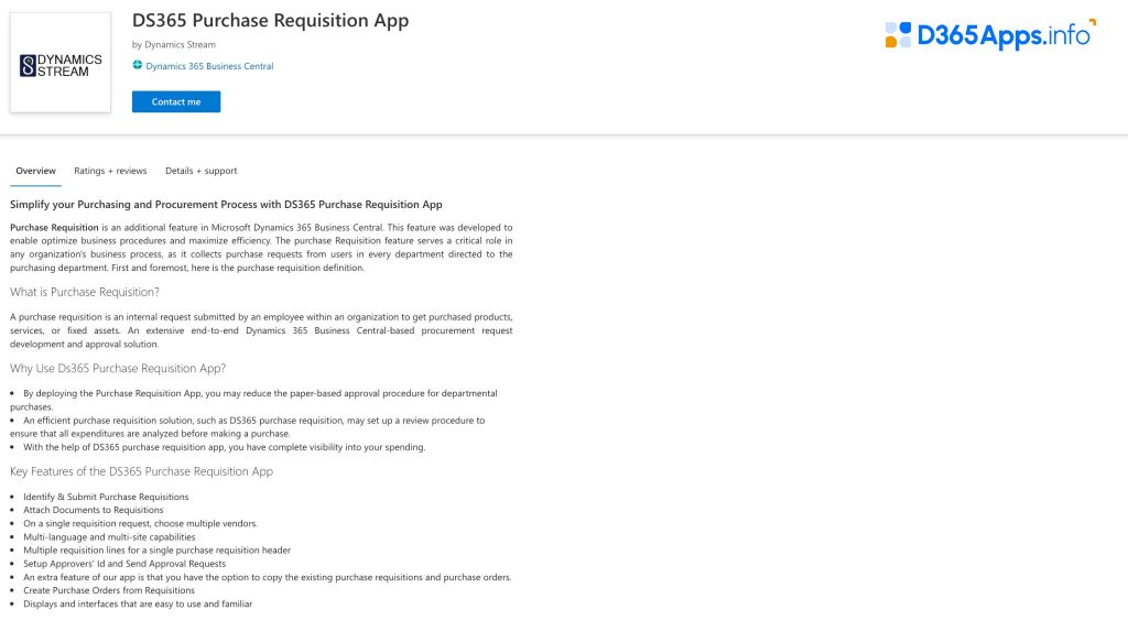 Top Dynamics Apps for Distribution Industry DS365 Purchase Requisition App