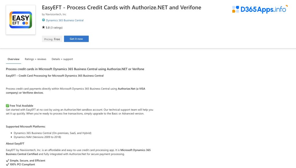Top Dynamics Apps for Distribution Industry Easy EFT - Process Credit Cards with Authorize.NET