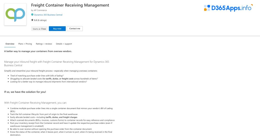 Top Dynamics Apps for Distribution Industry Freight Container Receiving Management