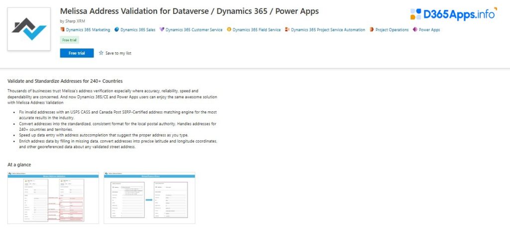 Top Geolocation Microsoft Dynamics Apps Melissa Address Validation for Dataverse