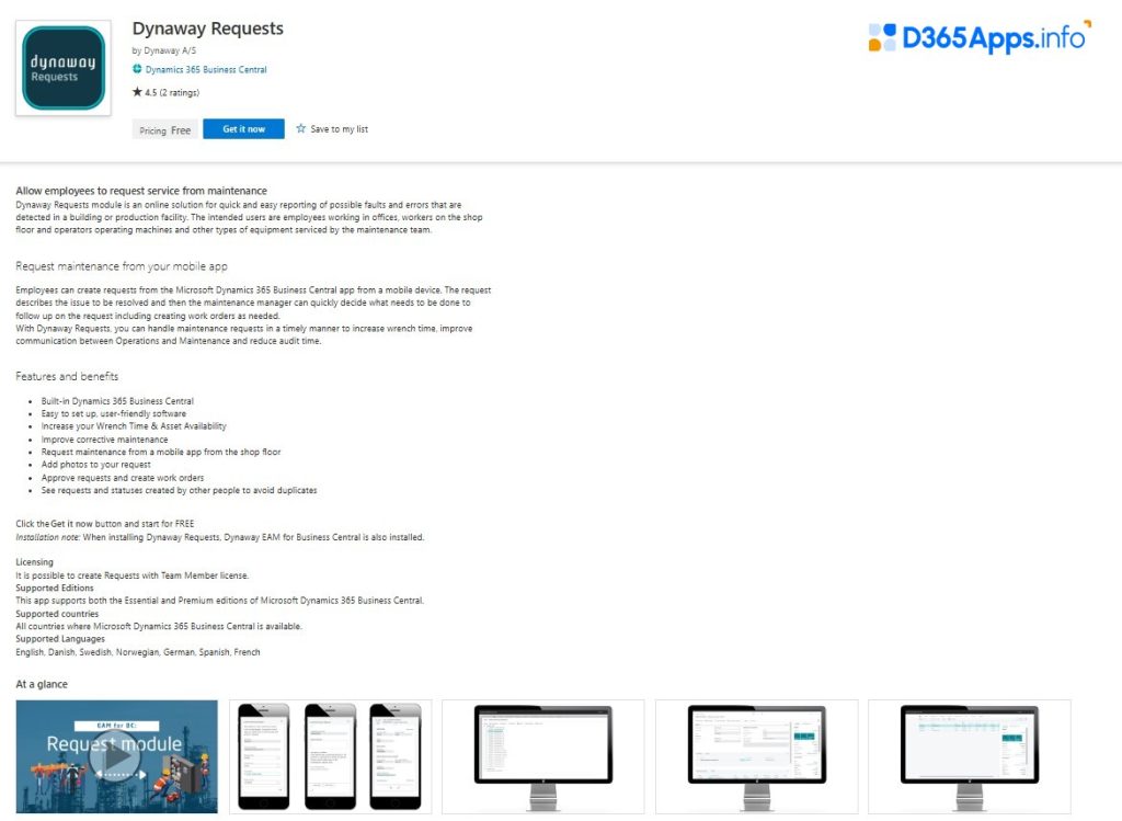 Top Internet of Things Dynamics 365 Apps Dynaway Requests
