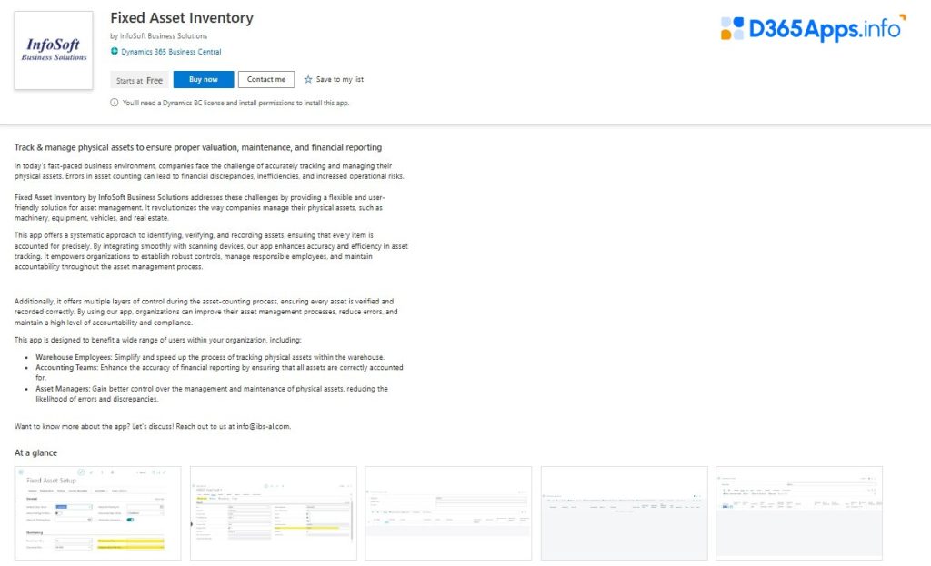 Top Internet of Things Dynamics 365 Apps Fixed Asset Inventory