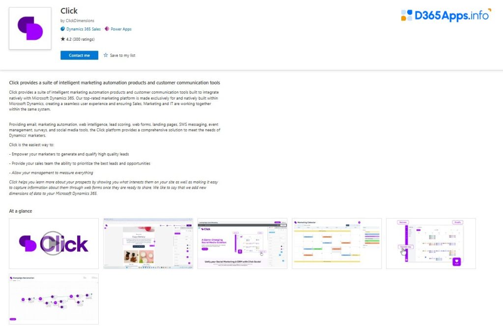 Top Marketing Dynamics 365 Apps ClickDimensions