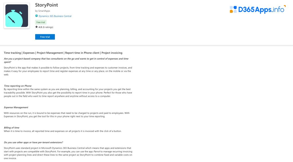 Top Microsoft Dynamics Apps for Professional services StoryPoint