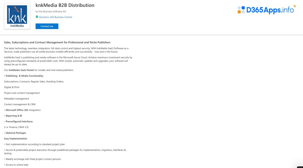 Top Microsoft Dynamics Apps for Professional services knkMedia B2B Distribution