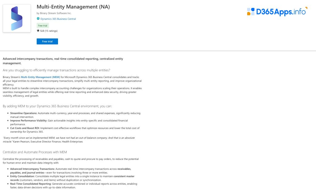 Top Productivity Dynamics Apps Multi-Entity Management