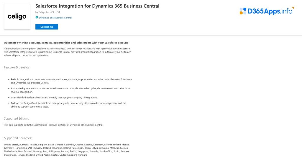 Top Sustainability Apps Salesforce Integration for Dynamics 365 Business Central