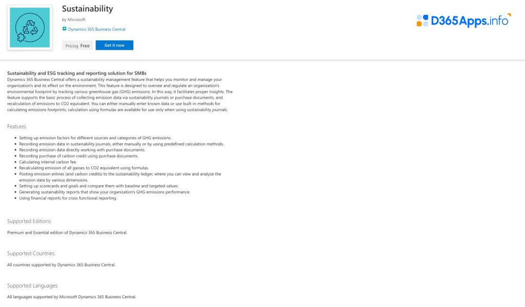 Top Sustainability Dynamics 365 Apps Sustainability