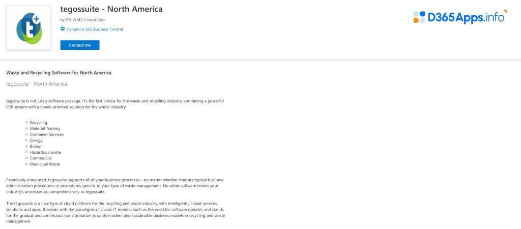 Top Sustainability Dynamics 365 Apps tegossuite – North America
