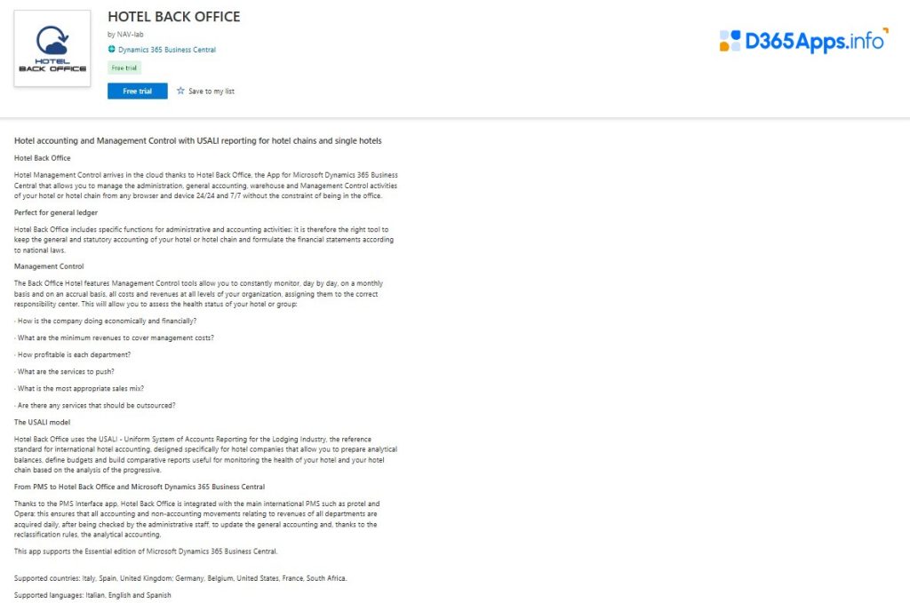 dynamics 365 solution for hospitality and travel HOTEL BACK OFFICE
