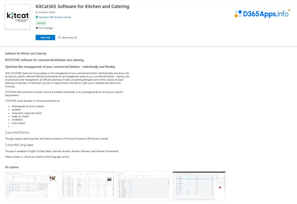 dynamics 365 solution for hospitality and travel KitCat365 Software for Kitchen and Catering